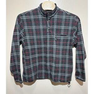 Chaps Men's 1/4 Snap Fleece‎ Pullover Gray Size XL